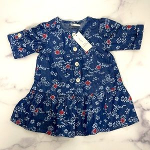Old Navy Baby girl top NWT Sz 0-3m Blue Denim look